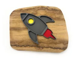 Eco smyslový tácek vesmírná raketa